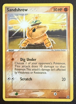 Sandshrew Pokemon Card - 82/113 2005 EX Delta Species TCG - Image 1