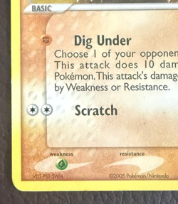 Sandshrew Pokemon Card - 82/113 2005 EX Delta Species TCG - Image 4