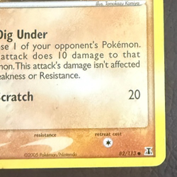 Sandshrew Pokemon Card - 82/113 2005 EX Delta Species TCG - Image 5