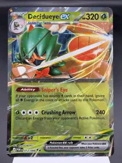Decidueye ex 012/088 - Ultra Rare Holo - Perfect Order Pokemon Card MINT - Image 1