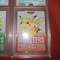 PSA 7 8 Pikachu 025 Green Red Back Seq Set Pokemon Bandai Carddass Vending 1996 - Image 3