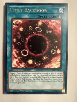 Yugioh - Cynet Backdoor CRBR-EN029 Crossover Breakers 1st Edition Rare Card NM - Image 1