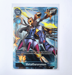 MINT Digimon TCG: METALGARURUMON BT1-044 (SR ALT ART) Holo Foil Trading Card - Image 1