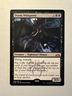 Doom Whisperer Guilds of Ravnica Regular Mythic Card #69 MTG NM - Image 1