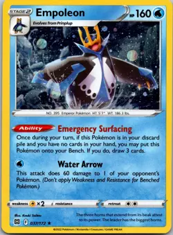 Empoleon - (Cosmos Holo) 037/172 Miscellaneous Cards & Products Holo Rare NM - Image 1