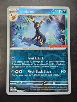 Umbreon 130/197 - Pokemon Obsidian Flames Gamestop Stamped Promo LP - Image 1