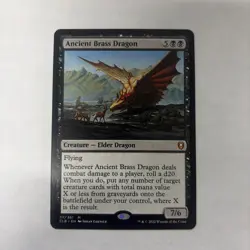 MTG Magic the Gathering Ancient Brass Dragon - Image 1