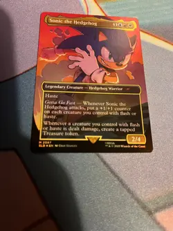 MTG Secret lair Foil Sonic The Hedgehog - Image 1