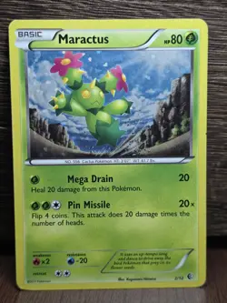 Pokemon Maractus (2/12) McDonald's Collection 2011 LP HOLO - Image 1