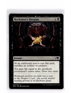 Reckoner's Bargain Kamigawa: Neon Dynasty NM Near Mint - Image 1