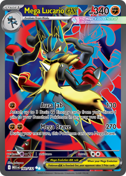 MEGA LUCARIO EX 160/132 ULTRA RARE MEGA EVOLUTION POKEMON NEAR MINT - Image 1