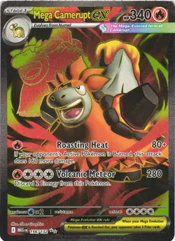 MEGA CAMERUPT EX 156/132 ULTRA RARE MEGA EVOLUTION POKEMON NEAR MINT - Image 2