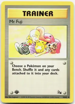 Pokemon TCG Mr. Fuji Fossil Uncommon 58/62 1st Edition - Image 1
