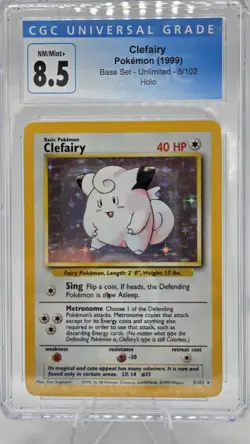 Pokemon CGC 8.5 Clefairy Black Dot Error ⚫ Base Set 05/102 - Image 1