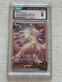 Pokemon Mewtwo V SWSH229 Sword & Shield Promo CGC 8 Holo Elite Trainer Box 2022 - Image 1