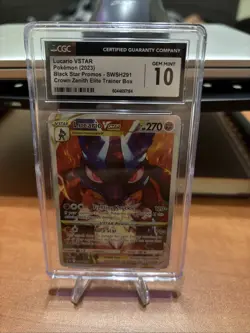 2023 POKEMON BLACK STAR PROMOS #SWSH291 LUCARIO VSTAR CGC 10 GEM MINT - Image 1