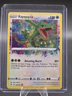 2020 Pokemon VIVID VOLTAGE RAYQUAZA AMAZING RARE HOLO 138/185🔥🔥🔥 - Image 1