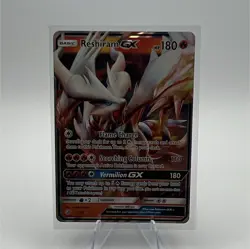 Pokemon Reshiram GX Holo Ultra Rare 180 HP 11/70 Dragon Majesty EN - Image 1