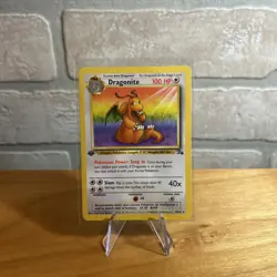 Pokemon Fossil 1st Edition Dragonite Non-Holo #19/62 - Ungraded LP - Image 1