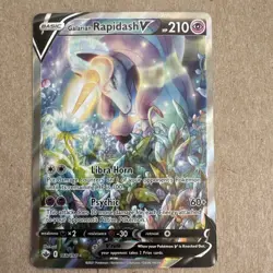 Pokemon TCG Galarian Rapidash V Alternate Full Art Holo 168/198 210 HP - Image 1