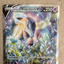Pokemon TCG Galarian Rapidash V Alternate Full Art Holo 168/198 210 HP - Image 3