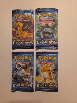 POKEMON XY: EVOLUTIONS - 4x Booster Packs - Art Set - Factory Sealed - TCG - Image 1