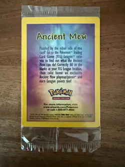 Pokemon 2000 Movie Ancient Mew Holo Factory Sealed - PSA 10 Worthy! - Image 1