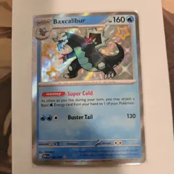 Baxcalibur 130/091 SV: Paldean Fates Shiny Rare Holo Pokemon TCG 160 HP - Image 1