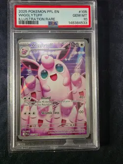 PSA 10 Wigglytuff Illustration Rare 105/094 Pokemon Phantasmal Flames ENGLISH - Image 1