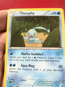 Manaphy XY190 XY Black Star Promo Cosmo Holo Pokemon TCG VLP - Image 2