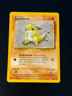 Sandshrew 62/102 Pokemon Base Set Unlimited - Image 1