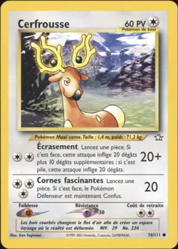 2001 Pokemon FRENCH Unlimited Neo Genesis Cerfrousse-Stantler 76/111 NM-MT - Image 1