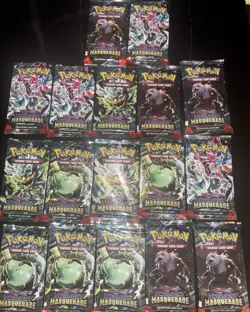 Pokemon Scarlet & Violet Twilight Masquerade Booster Pack Lot of 17 English - Image 1