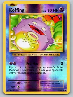 Koffing 50/108 Uncommon Evolutions Pokemon Reverse Holo Near Mint - Image 1