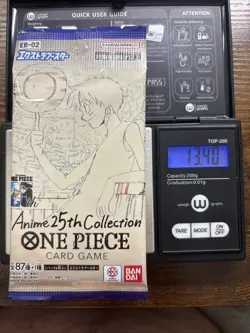 Heavy 13.40g One Piece Sealed Anime 25th Collection EB-02 Japanese Booster Pack - Image 1