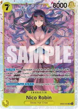 One Piece Nico Robin (055) - EB03-055 - SR - Foil, Near Mint Extra Booster: One - Image 1