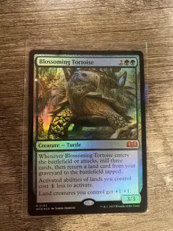 FOIL BLOSSOMING TORTOISE Wilds Of Eldraine WOE Magic MTG MINT CARD - Image 1