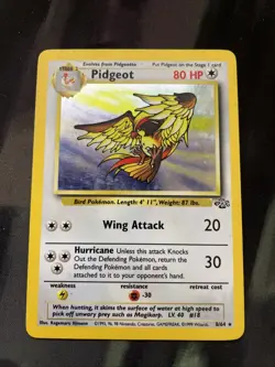 Pidgeot 8/64 Jungle Holo Rare Vintage WOTC Pokemon card Stage1 DMG - Image 1