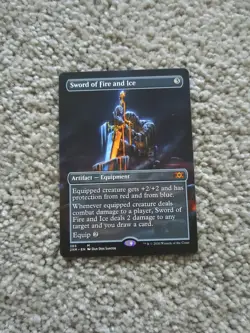 MTG English Borderless Sword of Fire and Ice NM Normal Double Masters - Image 1