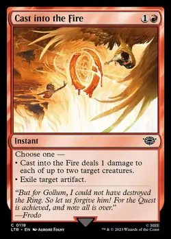 Cast into the Fire The Lord of the Rings: Tales of Middle-earth MTG NM - Image 1