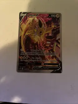 Pokemon TCG Jolteon v SWSH183 Black Star Holo Card - Image 1