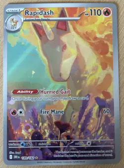 Pokemon Rapidash 189/182 Sv10 Destined Rivals Rare Holo 2025 - Image 1