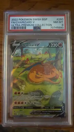 Pokemon Charizard V SWSH260 Sword & Shield Promo Holo PSA 8 2022 #SWSH260 - Image 1