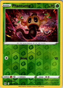 💥Pokemon - Phantump - Reverse Holo - 016/196 - Lost Origin (NM)💥 - Image 1