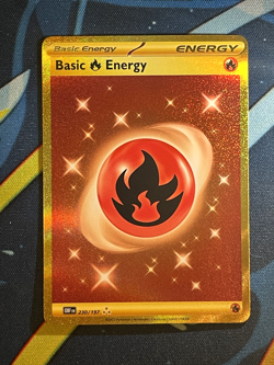 Pokemon Basic Fire Energy 230/197 SV03: Obsidian Flames Gold Rare Foil - Image 1