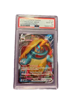Pokemon Drednaw VMAX Champion's Path Ultra Rare Holo PSA 10 015/073 - Image 1