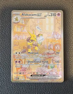 Pokemon TCG Alakazam EX 201/165 Scarlet & Violet 151 SIR 2023 - Image 3