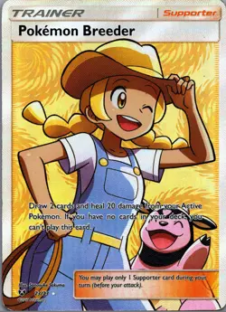 Pokemon Breeder 73/73 Shining Legends Rare Ultra MP - Image 1