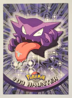 Pokemon TCG Topps Haunter 93 Pokemon Topps Series 1 TV Animation Edition English - Image 1