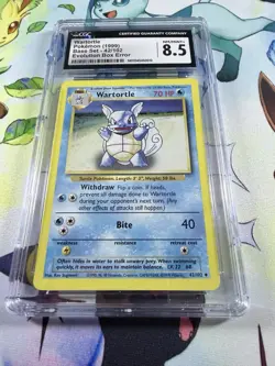 Pokemon Tcg Base Set Wartortle 42/102 Evolution Box Error Clean Cgc 8.5 - Image 2